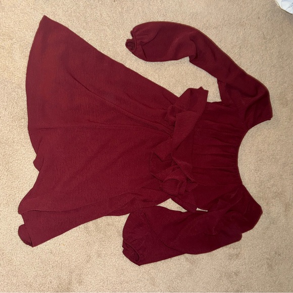 Altar'd State red Ruffle Mini Dress - Picture 4 of 4